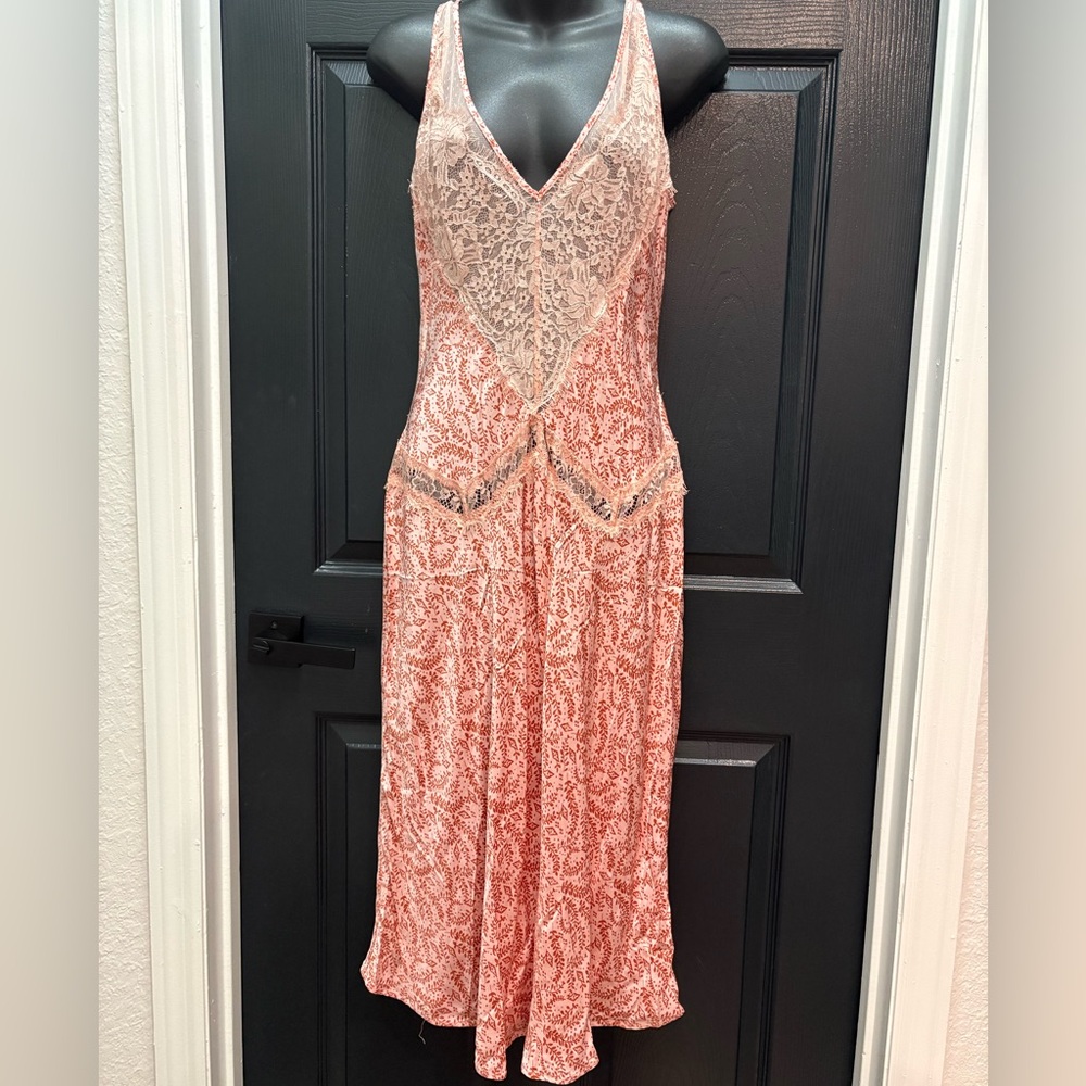 Anthropologie The Cerise Maxi Dress Size: S Color:Pink